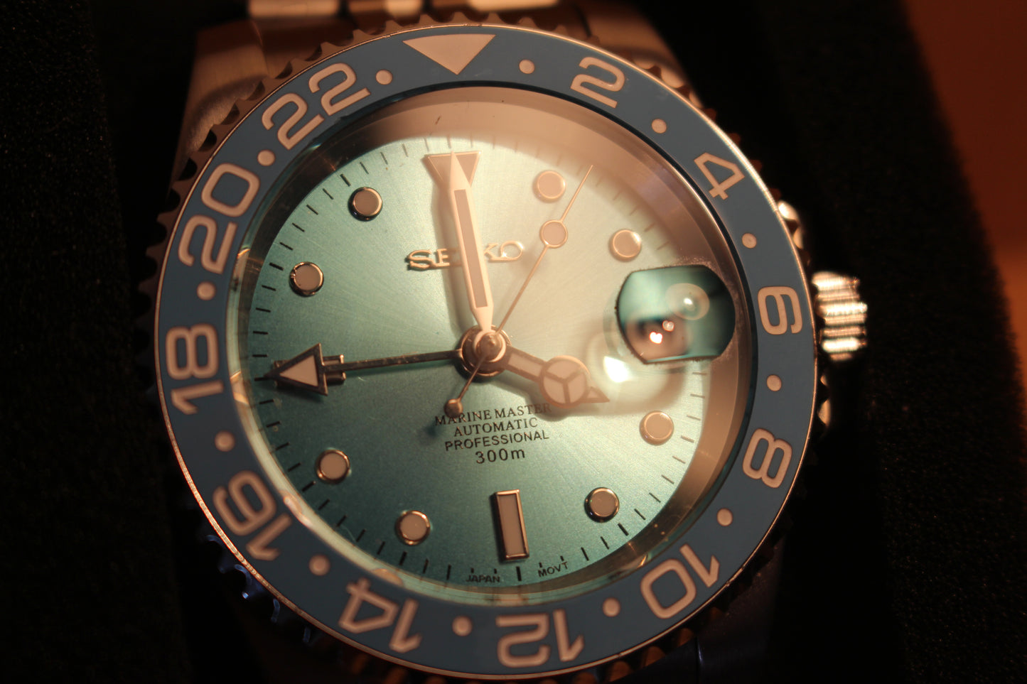 MILEON WATCHES: Custom Seiko Tiffany GMT watch